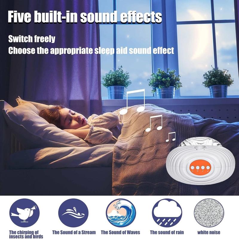 Portable Starry Sky Projector Light Speaker, Ambient Light Wireless Music Connection Speaker, USB Rechargeable Star Projector Night Light For Bedroom & Party