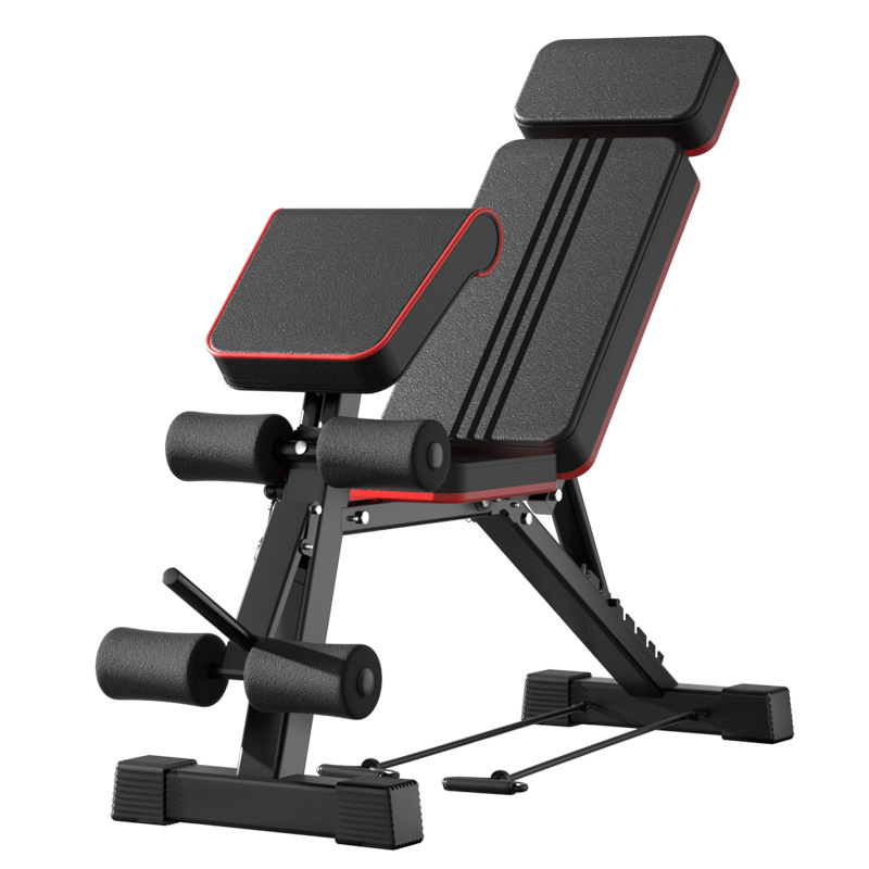 Foldable Weight Bench, 400lbs Weight Capacity , Weight Plate Not Included, Workout Bench Press for Home Gym, Banco Para Hacer Ejercicio Incline Decline Sit up Workout Equipment, Leg Extension and Preacher Pad for Full Body Strength Training