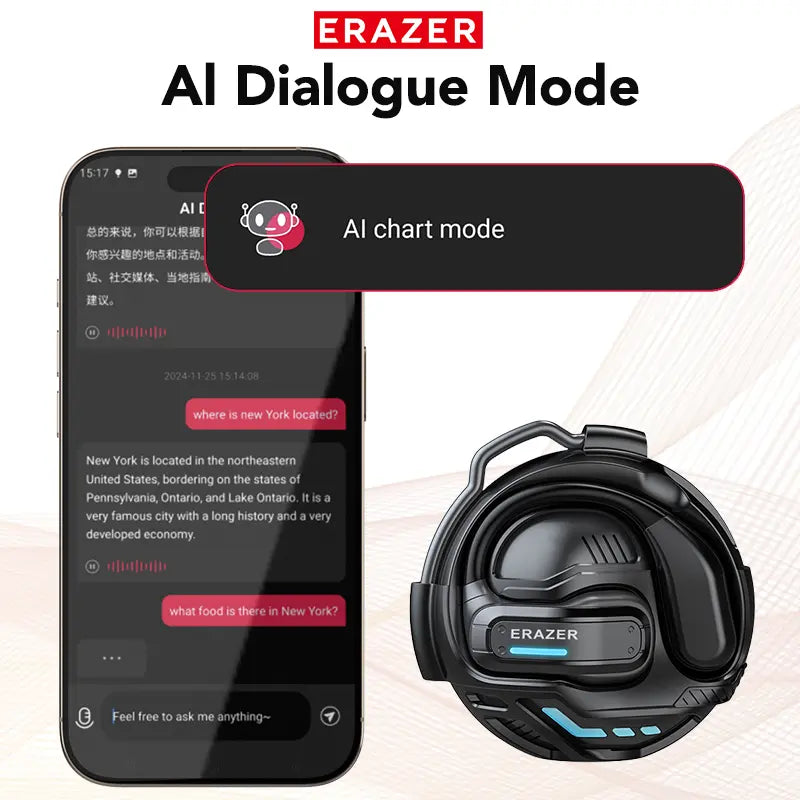 26new  X8 OWS Translation Wireless Bluetooth Earphones Support 135 Languages Real Time Bluetooth Translation Playing Music Phone Calls Headphones & Meeting Summary Earbuds