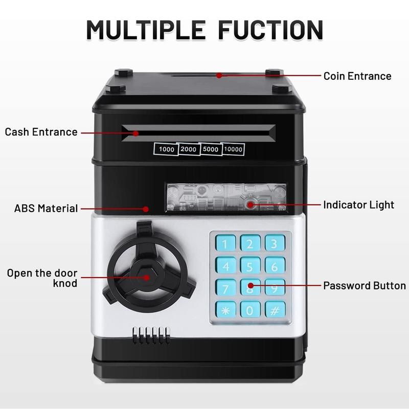 Piggy Bank, (Battery not included)Saving Box, Cash Coin Can Safe Bank Electronic Coin Money Bank Gifts Toy ATM Bank, Hot Gift for Boys and Girls