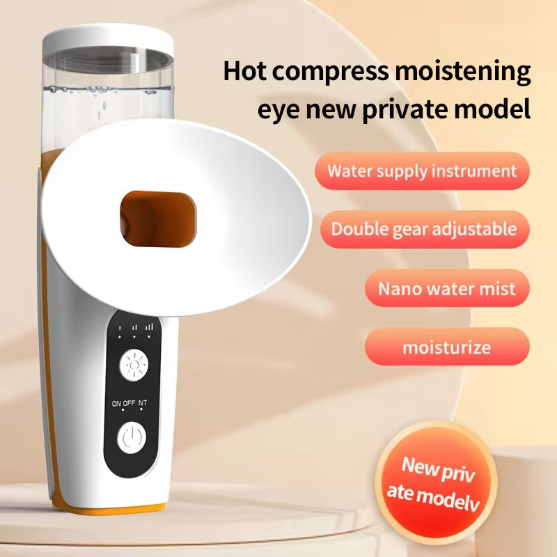 Rechargeable Hot & Cold Spray Eye Moisturizer – Portable Eye Humidifier Suitable for Indoor & Outdoor Use