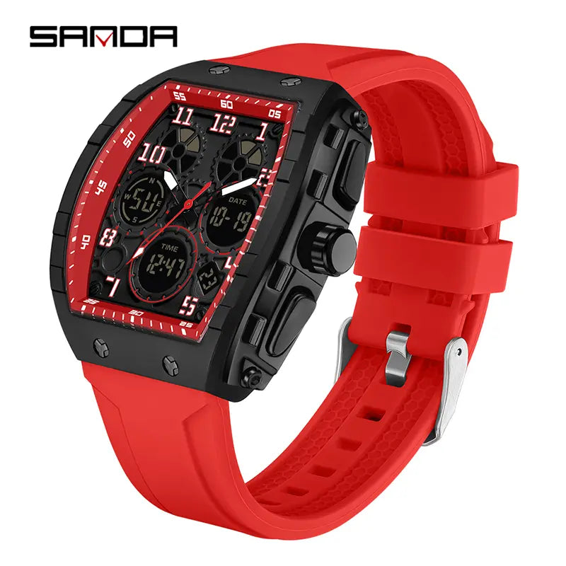 findtime Men's Watch, New Electronic Watch, Digital Multifunctional, Fashionable And Versatile Alarm Clock, Men's Holiday Gift, Suitable for Outdoor Activities, Travel Timepiece, Stylish Wristwatch, Sleek Design Watch, Highquality Timepiece, Electronic image 4