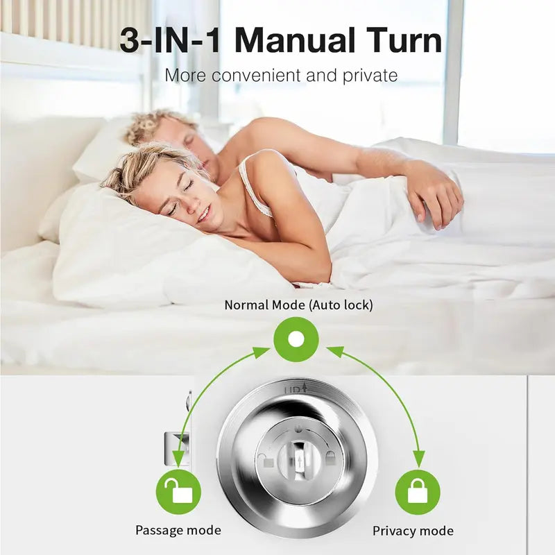 Smart Fingerprint Door Lock, 1pc Smart Lock with Anti-theft Function, Intelligent Door Knob with APP Suitable for Rooms, Offices, Apartments, Warehouses, and Garages Dealsforyoudays Handle Hardware