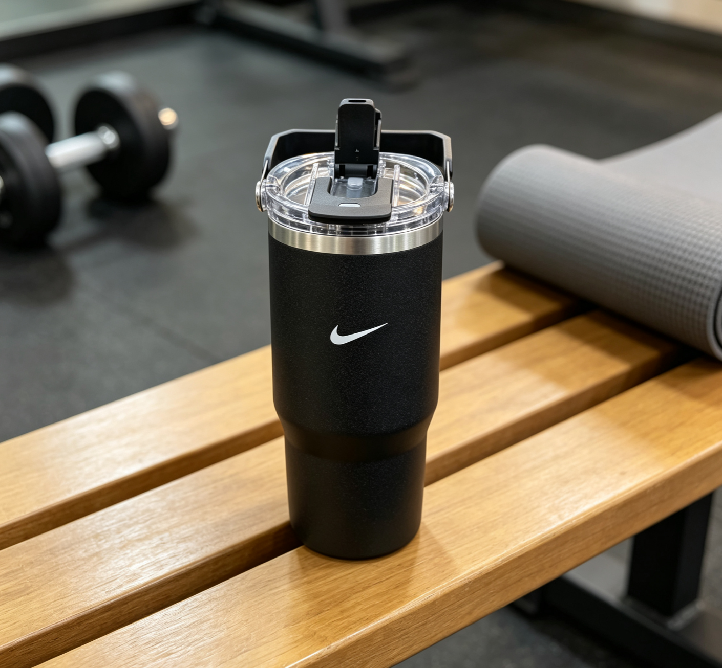 Limited Nike Portable Dual Cup Large Capacity Water Tumbler BT020 Insulated Cold & Hot Mug, Ideal for Fitness & Driving, Must-Have for Hot Weather, Cash On Delivery