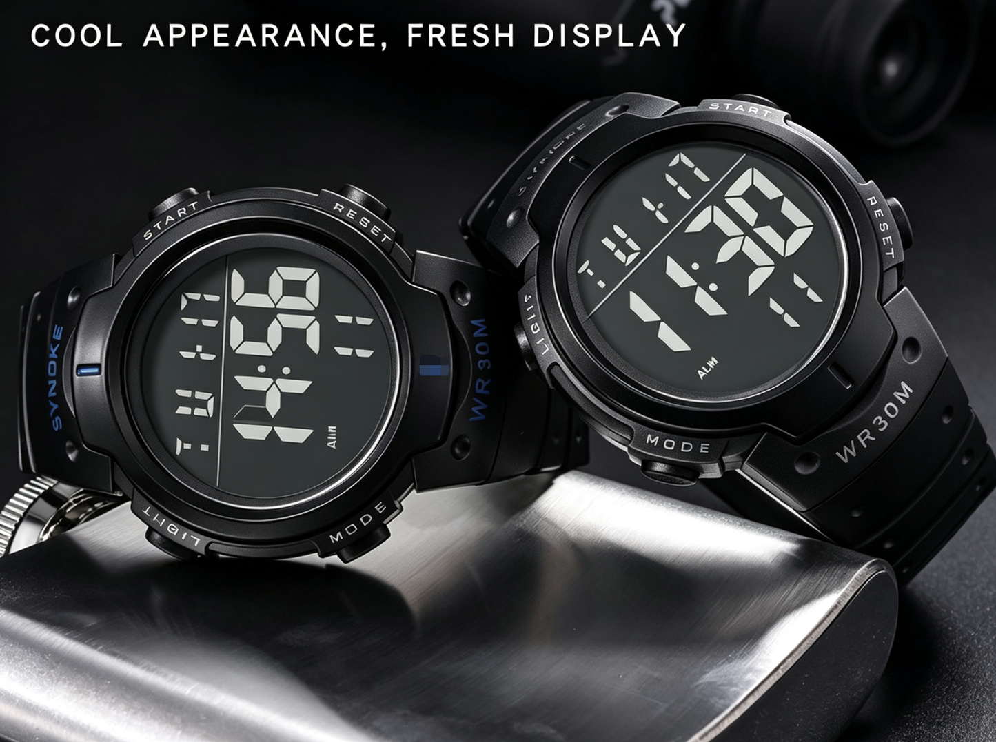 [New 2026] Synoke Men's Sports Digital Watch, Multi‑Functional Wrist Watch, Large‑Screen Military‑Style Watch, Waterproof, Sports Luminous Function, Military‑Grade Quality, Waterproof and Dust‑Resistant, Ideal for Birthday and Festival Gifts