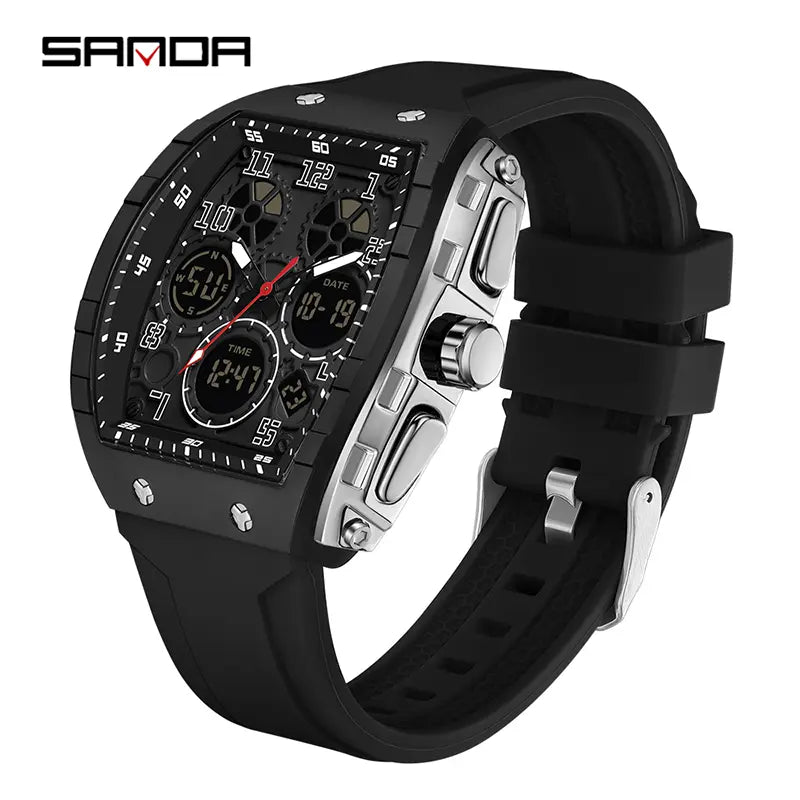 findtime Men's Watch, New Electronic Watch, Digital Multifunctional, Fashionable And Versatile Alarm Clock, Men's Holiday Gift, Suitable for Outdoor Activities, Travel Timepiece, Stylish Wristwatch, Sleek Design Watch, Highquality Timepiece, Electronic image 2