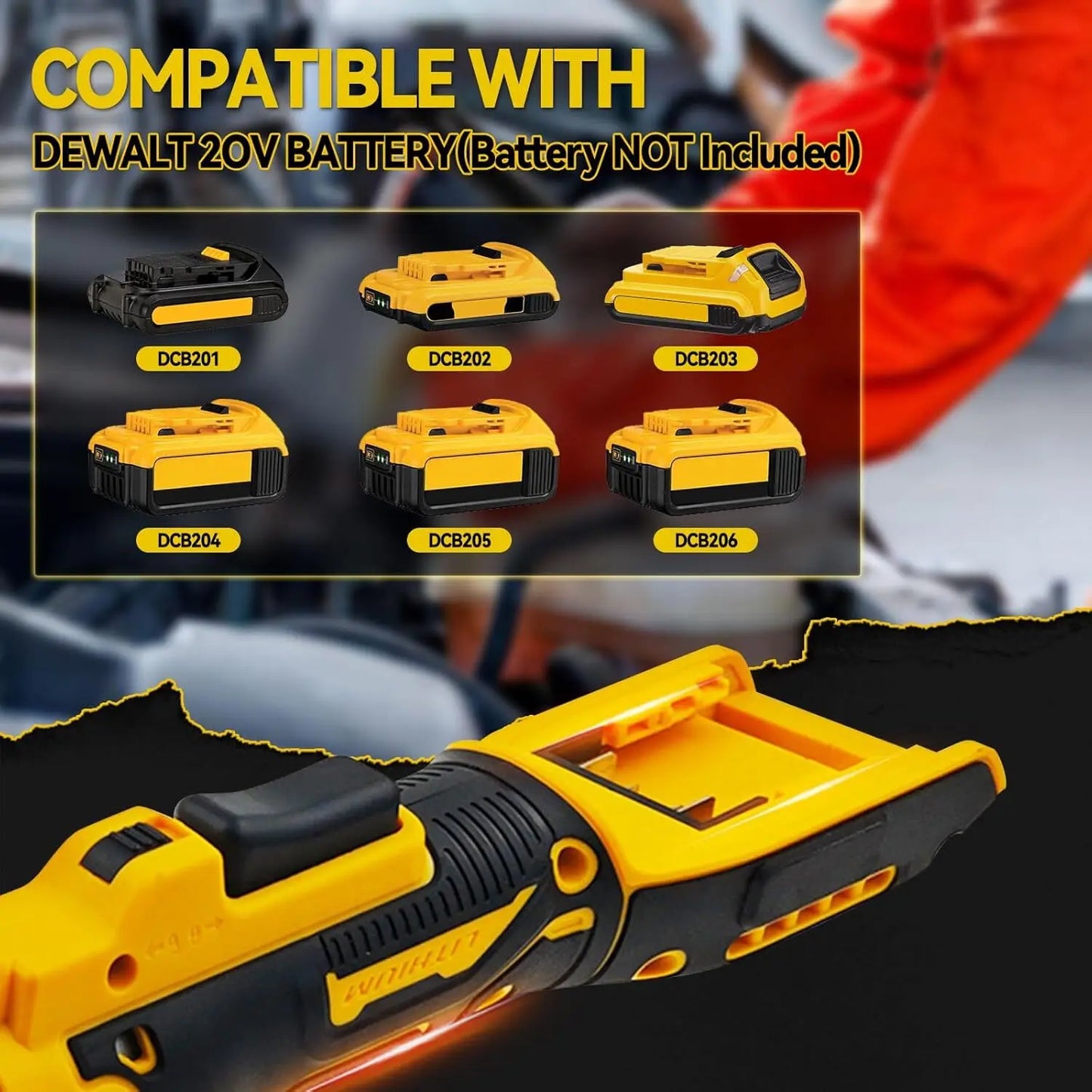 Smart Brushless Ratchet 3/8" - Variable Speed & LED Light for Dewalt 20V Users | Compact Design image 5