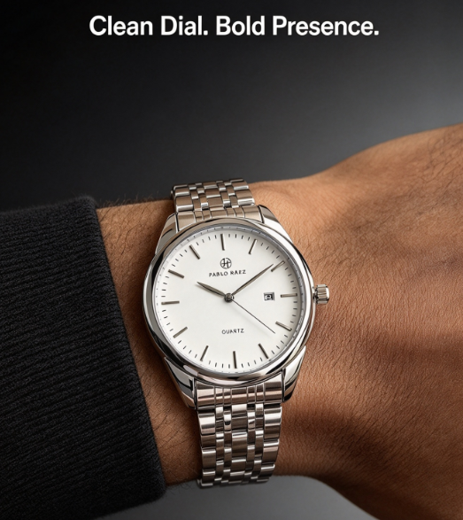 Men's Stainless Steel Business Watch - Automatic Electronic Quartz with Calendar and Water Resistance
