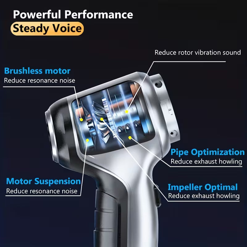2-in-1 Wireless Handheld Vacuum Cleaner, High-Power Car Vacuum & Blower, Portable Powerful Vacuum with Home Dusting Brush Head