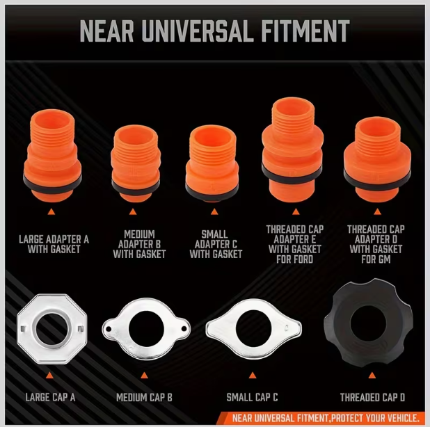 No-Spill Coolant Funnel Kit with On/Off Valve – Leak-Free Cooling System Refill Tool