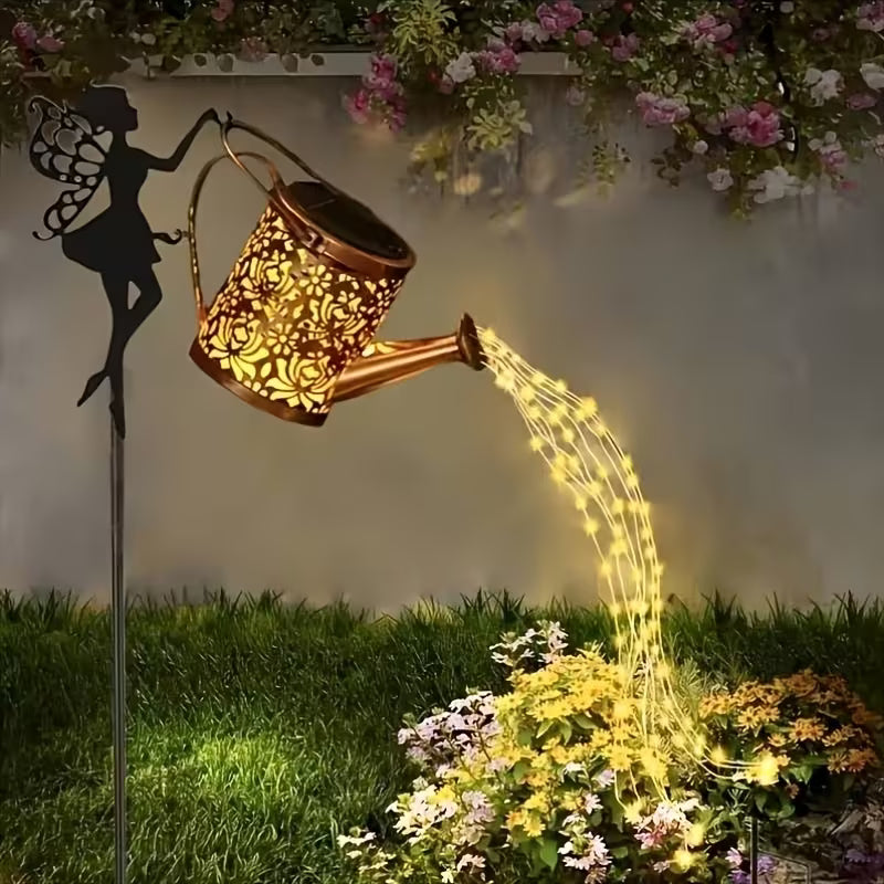 Solar Watering Can Garden Lights – 2026 New Metal Lantern for Yard, Patio & Pathway Decor