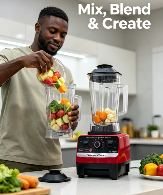 2-in-1 Blender - Multifunctional Household Blender for Smoothies, Juices and Daily Cooking