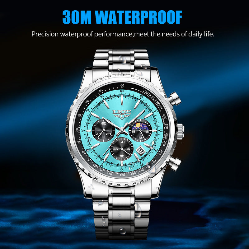 Men's Luxury Quartz Chronograph Watch – Classic Business & Casual Style