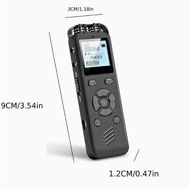 Mini Voice Recorder with Screen & External Speaker – 32GB Storage, Voice-Activated Recording, Long Battery Life, MP3 Playback, for Students, Business & Meetings
