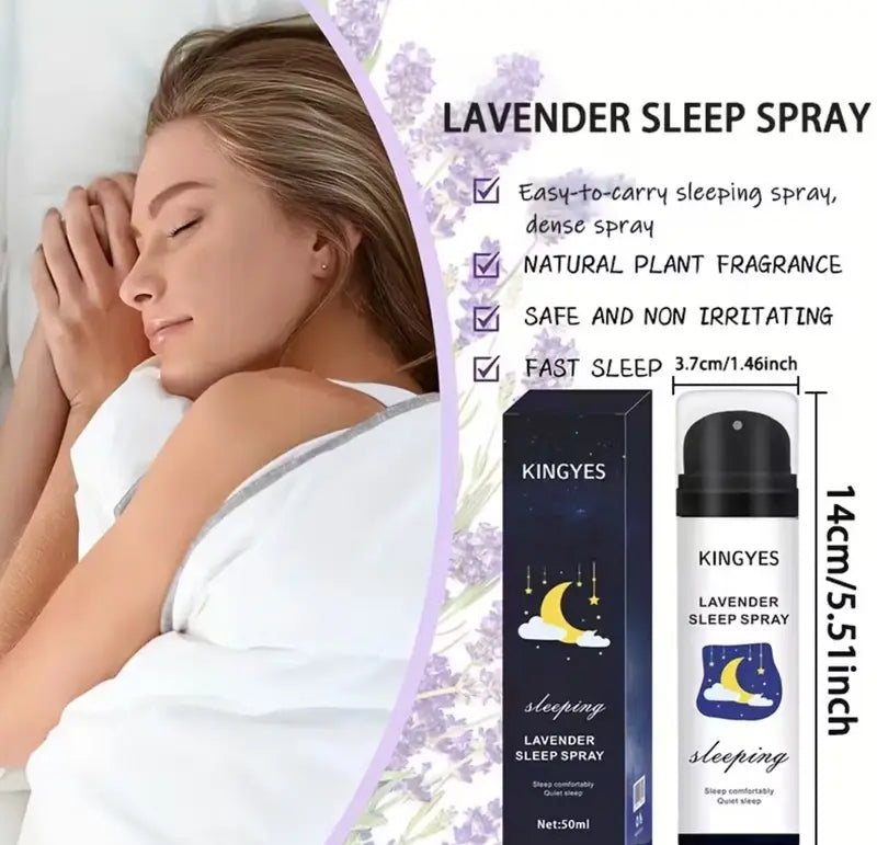 🔥 Limited-Time Clearance Sale – Order 1 Get 2 🔥 – Melatonin Sleep Spray (50ml) – Lavender Nighttime Repair Formula, Natural Sleep Aid, Great for Party, Holiday & Birthday Gifts