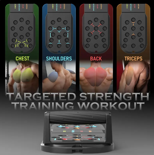 20 In 1 Push Up Board Fitness Equipment, Multifunctional Floor Pushup Bar Handles, Home Gym Strength Training Workout Gear for Men