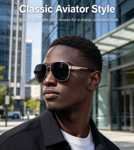 New Men's Polarized Retro Sunglasses - Aviator Style for Driving and Outdoor, Wholesale Price