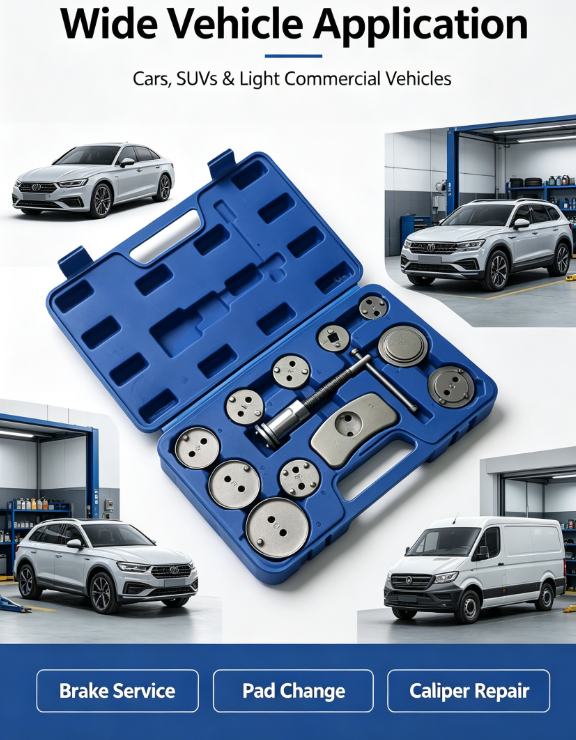 13Pcs Brake Caliper Slide Tool Set – for Brake Pad Installation & Removal, Auto Repair Specialty