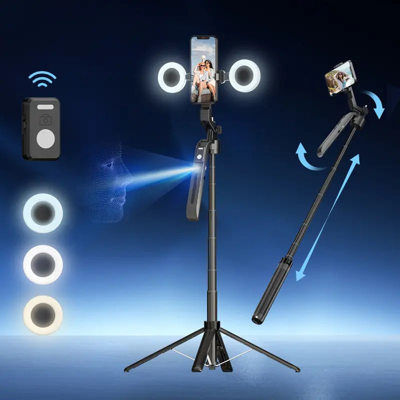 FUNSNAP AI Tracking Tripod – Face & Body Tracking, 360° Rotation, Gesture Control for YouTube, Vlog, Live Streaming & More