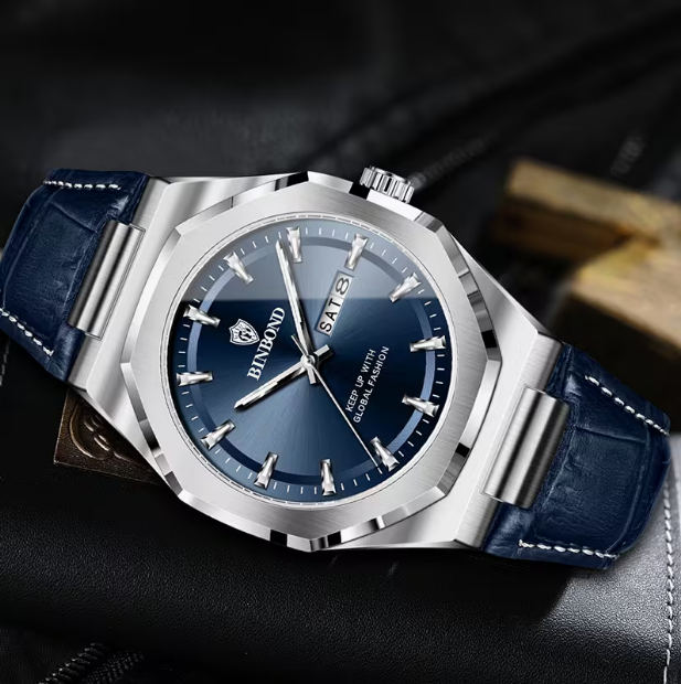 Men's Casual Quartz Watch with Calendar Display – High-Quality Fashion Design for Daily Wear
