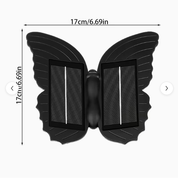 1-Piece Butterfly Solar Wall Light – Outdoor Decorative LED Accent Light with White & Warm Light, Automatic Dusk-to-Dawn Lighting, Butterfly-Shaped Garden Wall Decor for Entryway, Porch, Patio & Fence