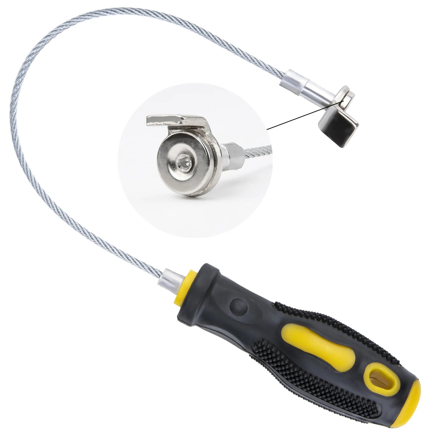 Heavy-Duty Magnetic Oil Drain Bolt Removal Tool - Anti-Scald Flexible Drain Plug Remover for Oil Changes