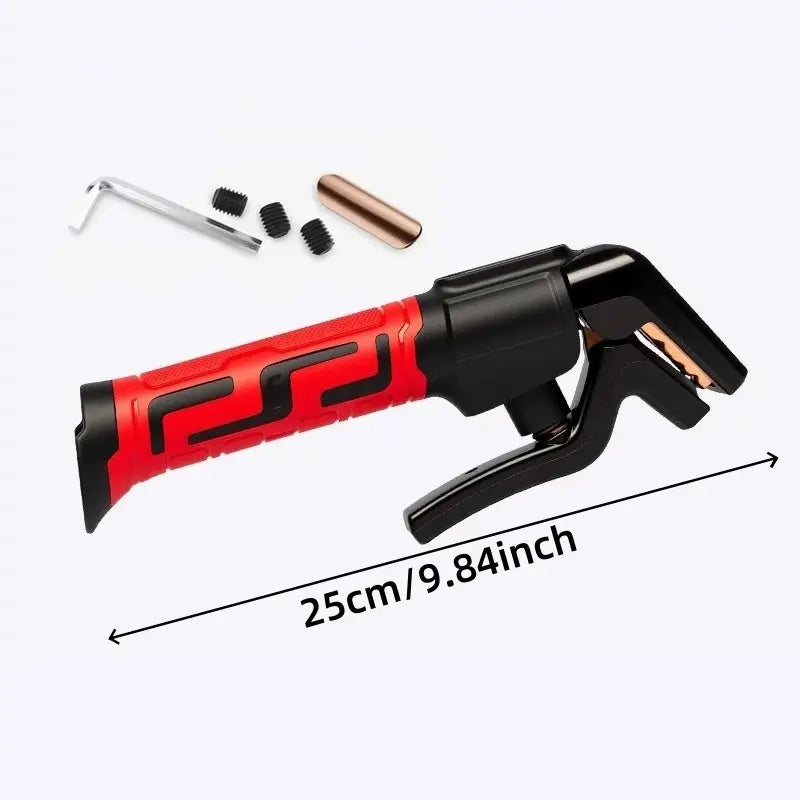Welding Electrode Clamp – Full Insulation Pure Copper Arc Welding Pliers, Heat Resistant Anti-Slip Weld Stick Holder, Manual Arc Welder Tool