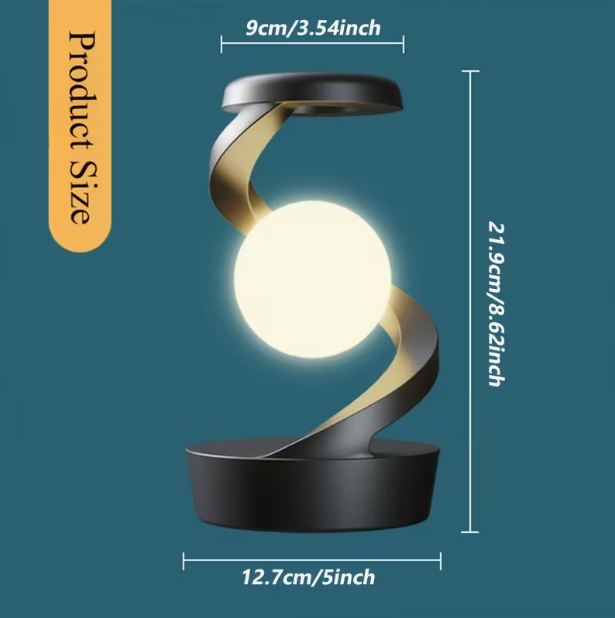 Minimalist Floating Night Light & Wireless Phone Charger – Smart Visual Rotating Desktop Lamp, Bedroom & Party Atmosphere Light