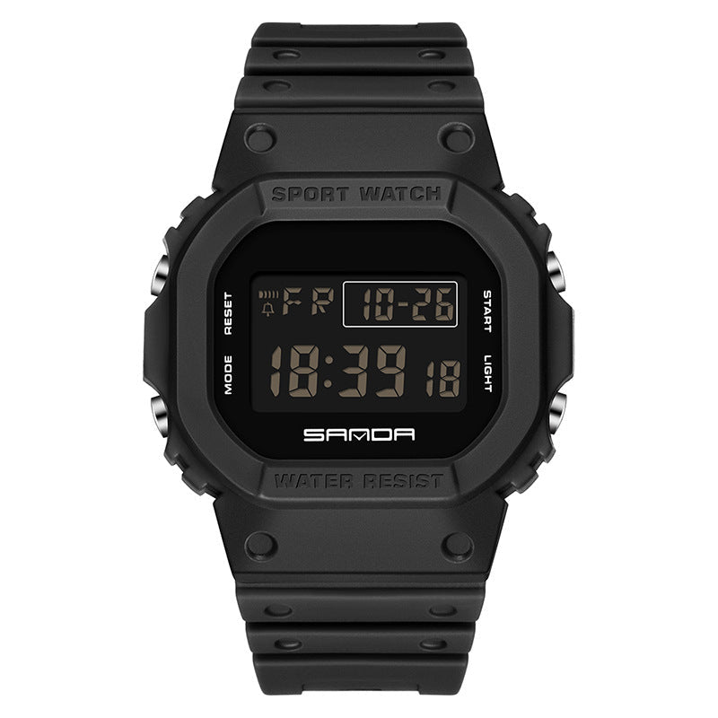 Men's Digital Sports Watch – Luminous Dial, Alarm, Waterproof, Casual Outdoor Style