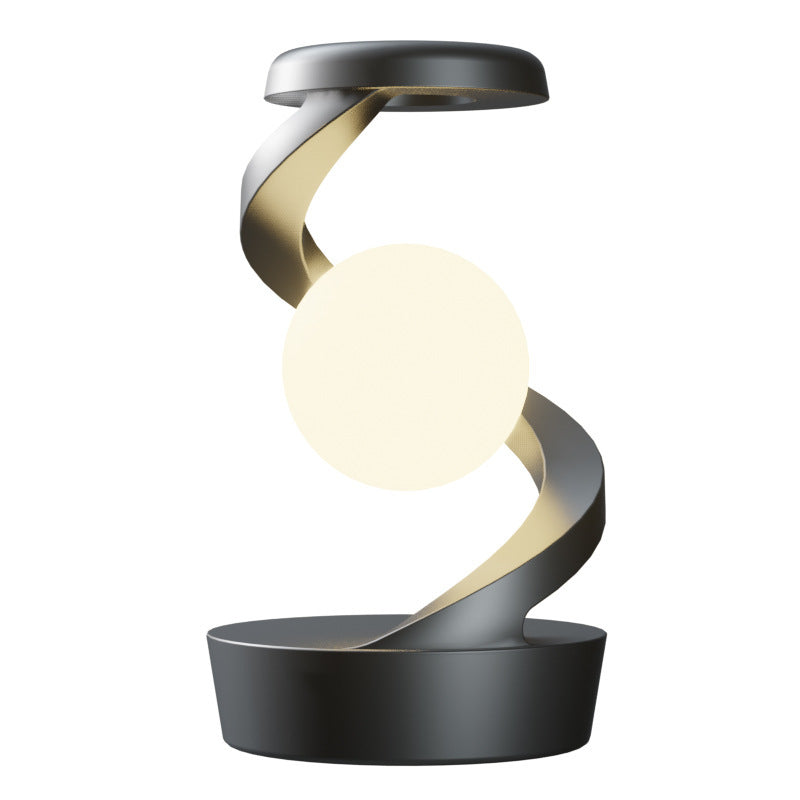 Minimalist Floating Night Light & Wireless Phone Charger – Smart Visual Rotating Desktop Lamp, Bedroom & Party Atmosphere Light