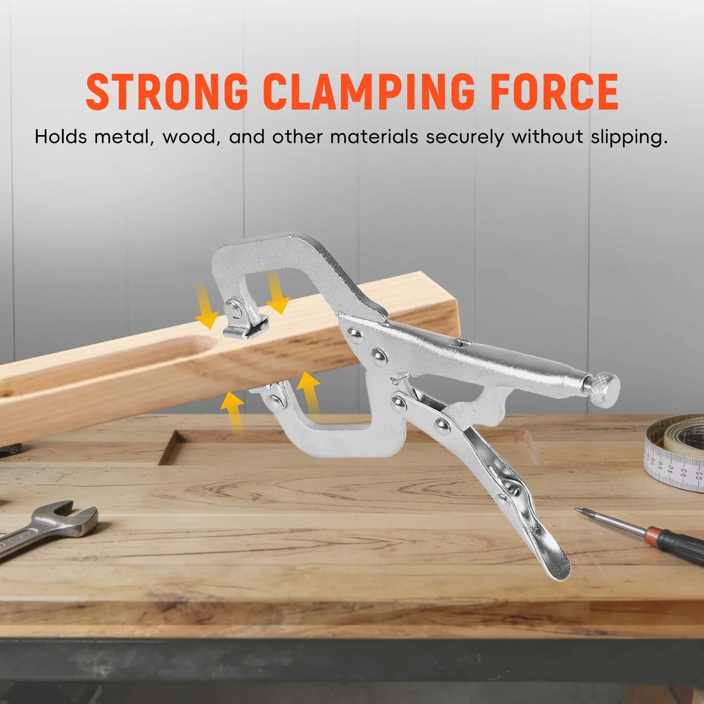 Heavy Duty C-Clamp with Swivel Pad – 1-Pack, Ideal for Shop, Home & DIY Woodworking