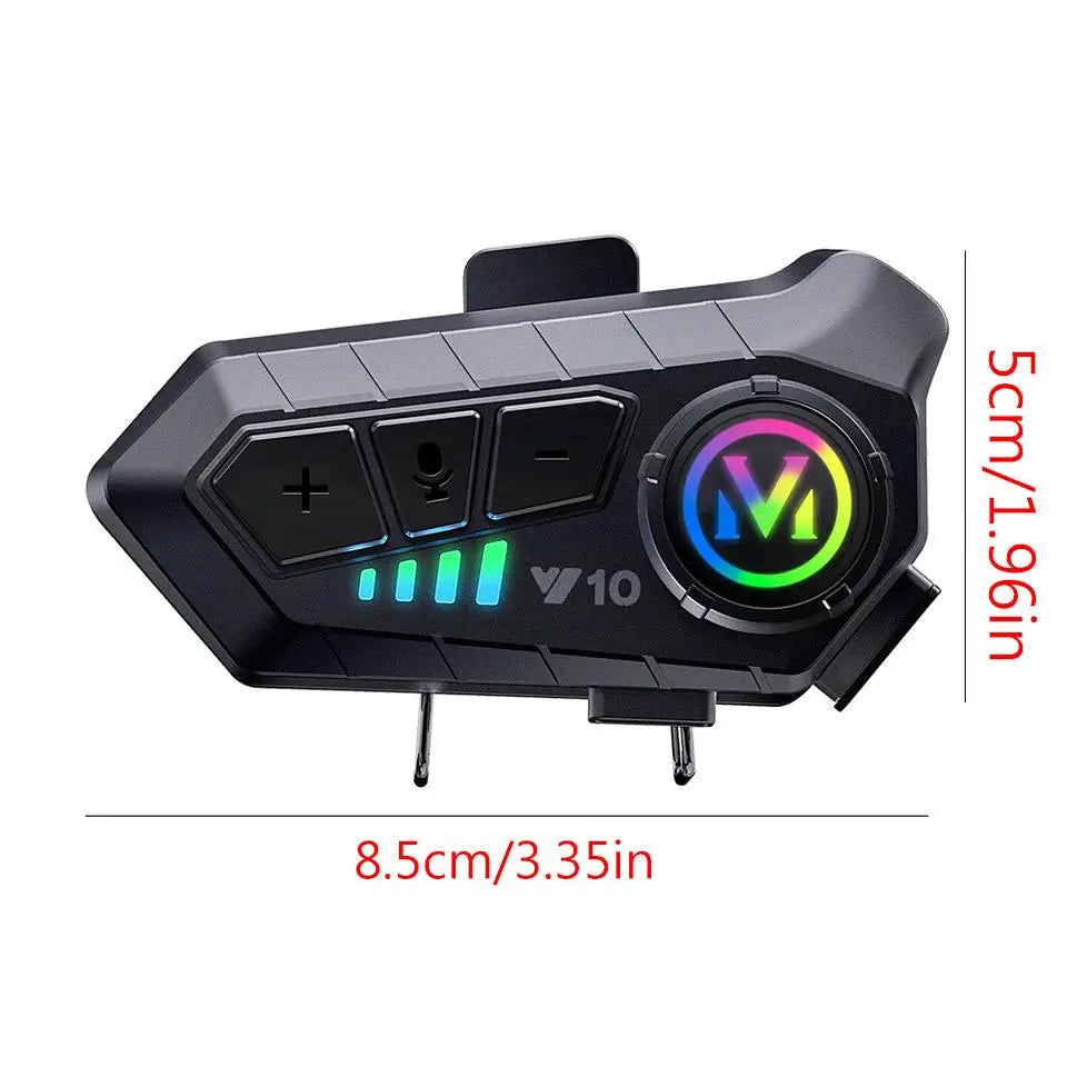 Rechargeable Motorcycle Helmet Speaker - IPX6 Water Resistant Wireless Earphone with Call Control