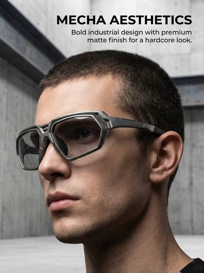 Men's Photochromic Polarized Sunglasses - Smart Adaptive Lens, UV400 Protection for Driving, Cycling and Outdoor Sports