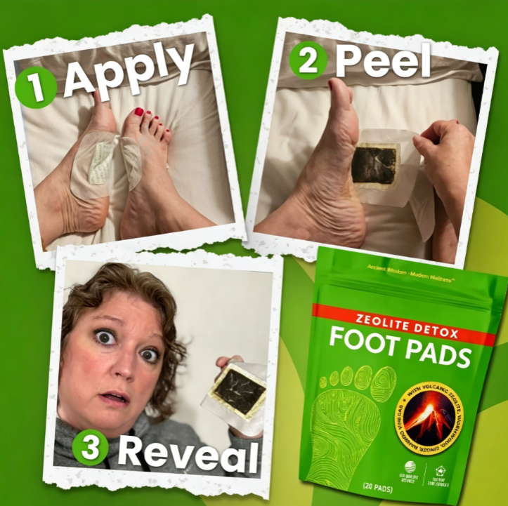2-Pack Zeolite Detox Foot Patches with Ginger and Wormwood - 40 Patches (20 Pairs) Deep Cleansing for Sleep Support