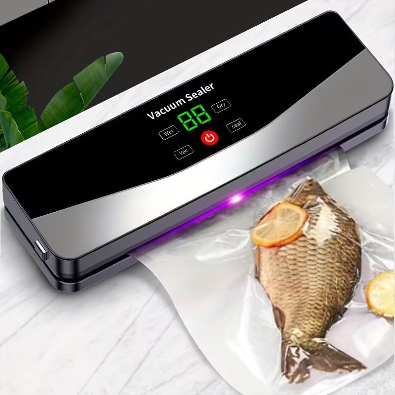 Portable Wireless Food Sealer – USB Rechargeable, Manual/Pause Function for Kitchen, Camping & Survival
