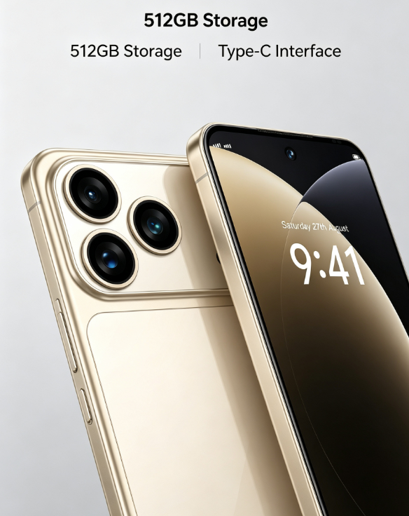 A17 Pro Max Smartphone – 512GB + 16GB RAM, 7800mAh Battery, 6.8" HD Display, Dual SIM Unlocked