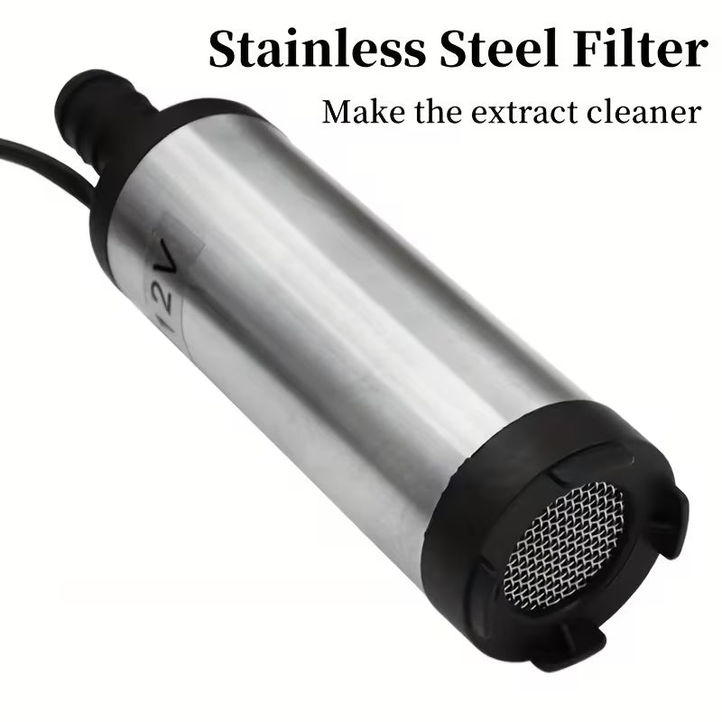 Portable DC12V Submersible Pump – Heavy-Duty, Fast Transfer with On/Off Switch for Marine, Auto & Camping