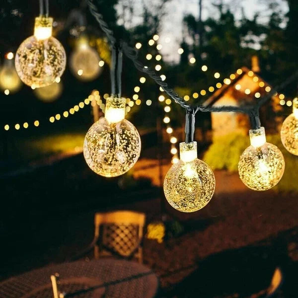 【26new】Waterproof Solar Powered LED Outdoor String Lights【16FT CORDS+20LIGHTS】