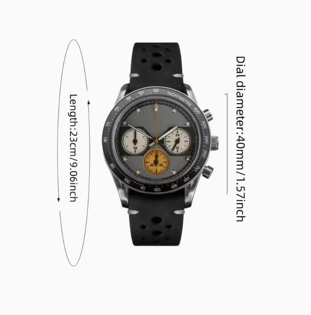 Men's Retro-Style Large Dial Stainless Steel Quartz Watch – Sporty, Elegant & High-End Design