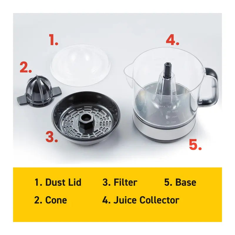 3-Cup Electric Citrus Juicer – Compact & Efficient, Perfect for Fresh Orange, Lemon & Lime Juice