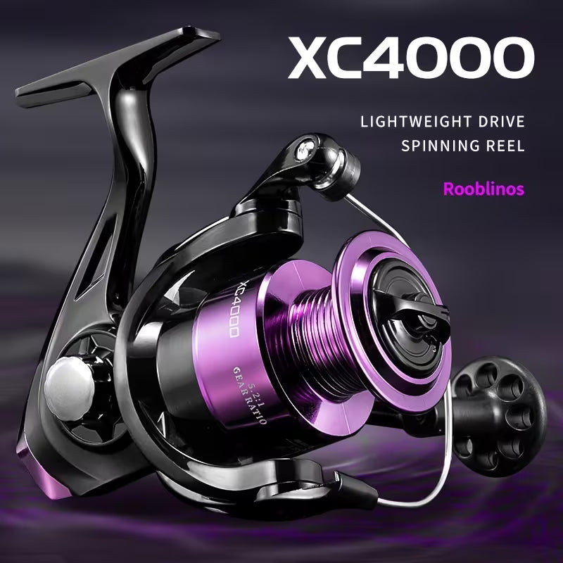 XC Fishing Reel – Electroplated Ultra-Light Body, Metal Spool for Freshwater & Saltwater
