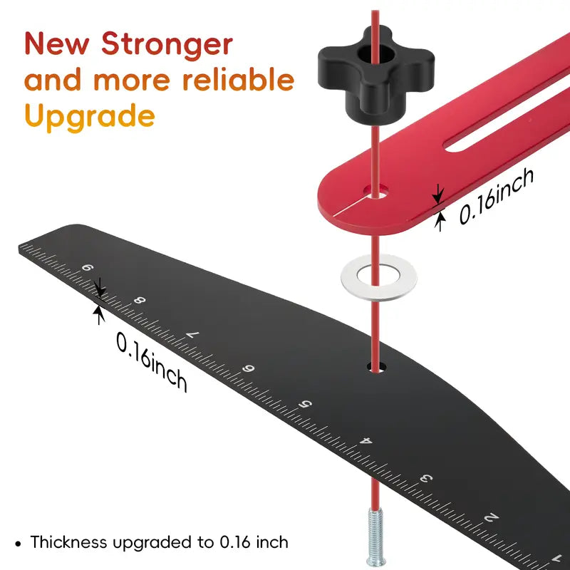 Aluminum Alloy Stair Tread Template Tool - Professional Adjustable Stair Measuring Tool & Gauge Jig - Precise Woodworking Tool for Stairs, Risers, and Shelves - Home Improvement Layout Tool