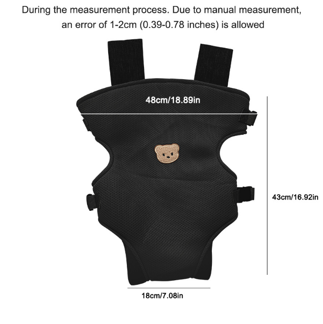 Ergonomic Multifunctional Baby Carrier – Lightweight Newborn Sling Carrier, 4-in-1 Portable Travel Gear, Adjustable Comfortable Front & Back Straps – Perfect Gift for Newborns