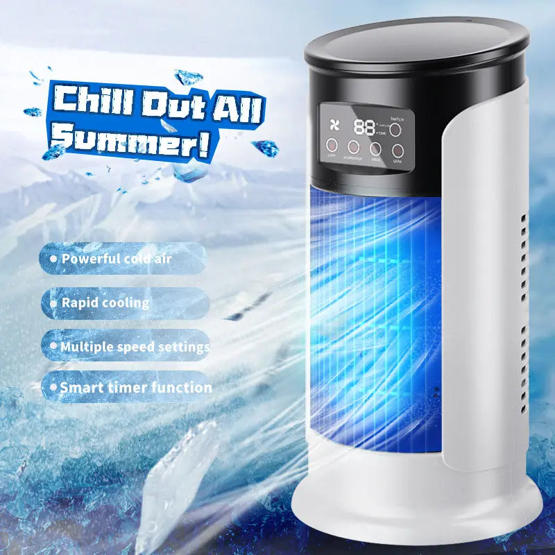 2026 New Evaporative Air Cooler – Compact USB Desk Fan, 300ml Tank Personal Cooler, Adjustable Speed, Timer, Quiet Portable Design for Home, Travel & Outdoor