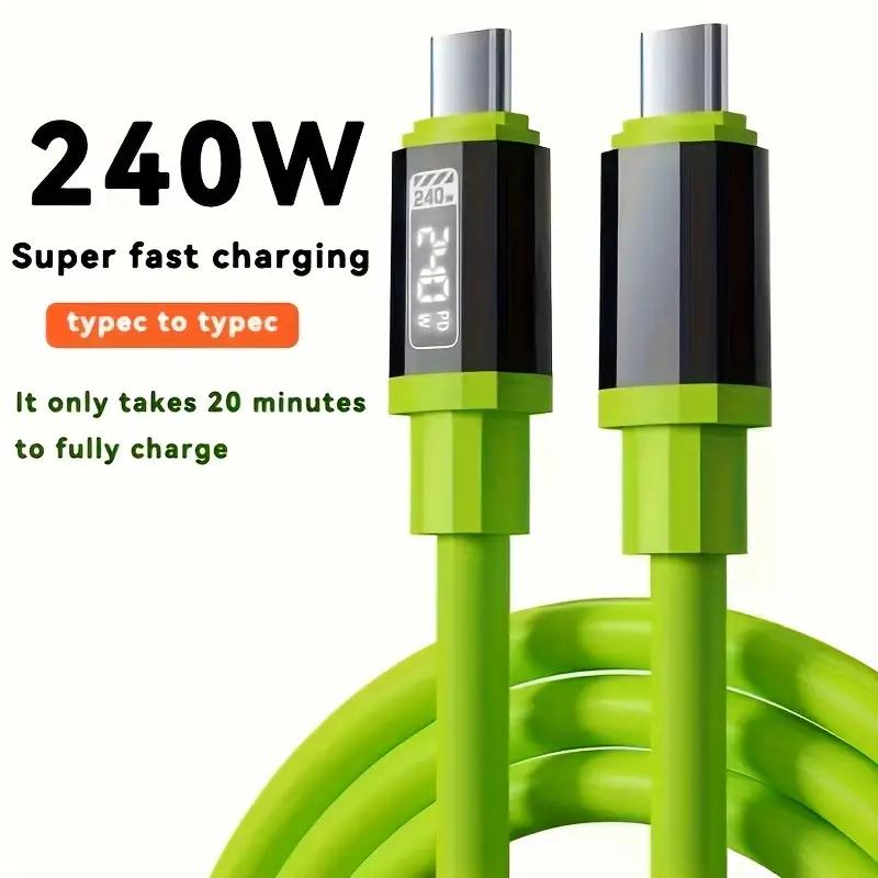 Buy 1 Get 1 Free 240W Fast Charging Cable, Mobile Data Cable, Smart Quick Charge, High-Power Fast Charging,Type-C