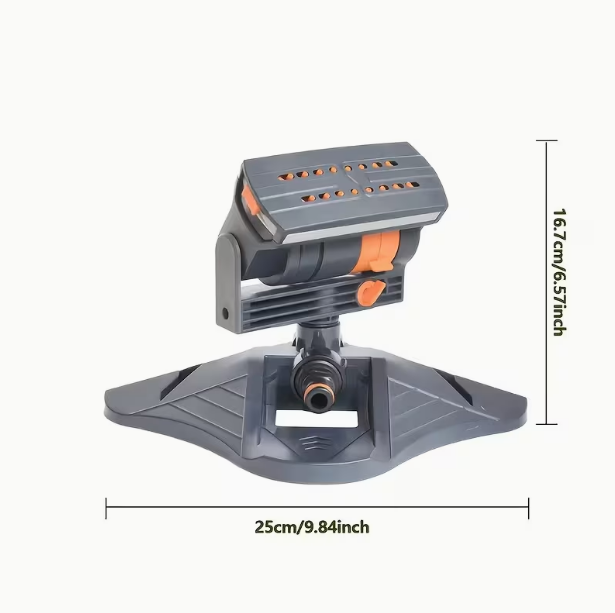 Garden Sprinkler with 16 Nozzles – 180° Rotatable Adjustable Head, Automatic Irrigation System, Wide Coverage, Easy Setup, No Electricity Required, for Lawn & Garden Watering