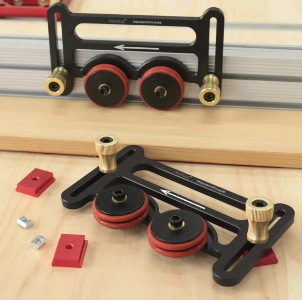 Universal Feather Board with Sliding Block – Table Saw Precision Guide, Double Wheel Bearing Roller, Woodworking Auxiliary Tool