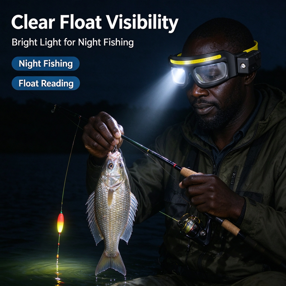 New Work Dustproof Windproof Illuminated Safety Glasses - Rechargeable Portable Outdoor Lighting Eyewear Headlamp with Spot & Flood Dual Light