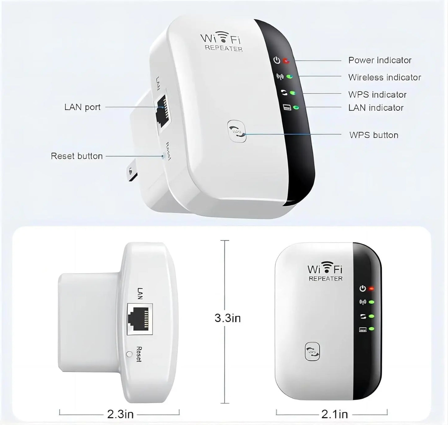 WiFi Extender Signal Booster for Home - Covers up to 5000 sq.ft, Supports 40 Devices, Long Range Wireless Repeater with 1-Tap Setup and Alexa Compatibility