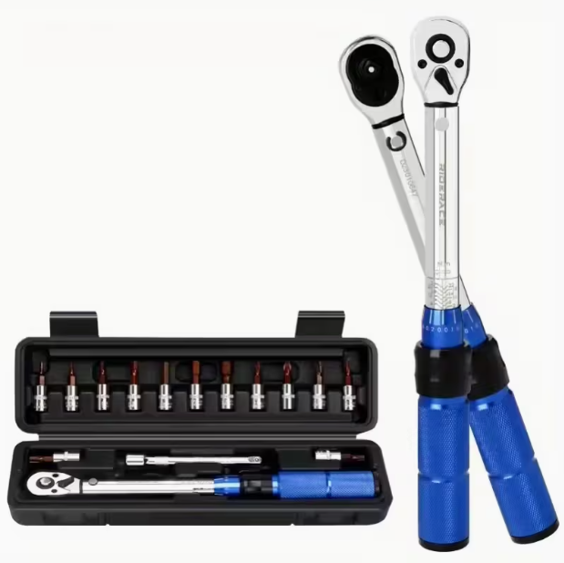 16-Piece Bicycle Torque Wrench Set (2-24Nm) – Heavy-Duty Professional Tool Kit, Precision Ratchet, Non-Slip Handle, Impact-Resistant Case, for Road/Mountain Bikes & Motorcycles